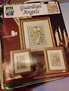True Color Guardian Angels Cross Stitch Sampler Leaflet - Picture 1 of 3