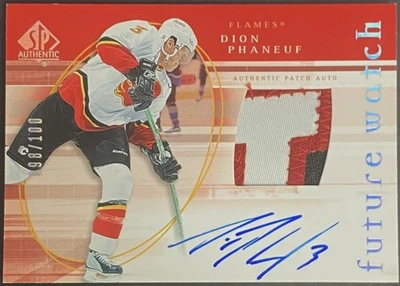 2005-06 SP Authentic Limited #140 Dion Phaneuf Future Watch Auto Patch /100 RC - Image 1 of 2