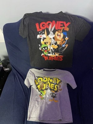 Lot Of 2 Looney Tunes Youth T Shirts. Sizes 8/10 & 10/12. Good Condition  - Image 1 of 4