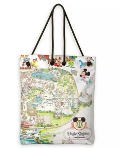 Disney Parks Walt Disney World 50th Anniversary Map Tote Bag (NEW WITH TAG) - Picture 1 of 3