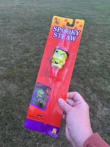 Halloween Spooky Drinking Straw FRANKENSTEIN Vintage 90s Toy State Novelty - Picture 1 of 8