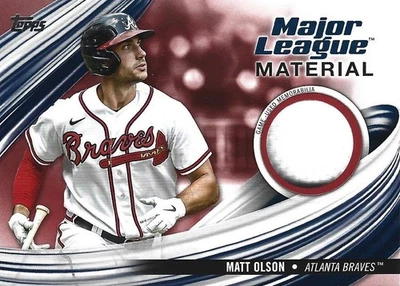 2023 Topps #MLM-MO Matt Olson Major League Material Relics Red (Series One) - Image 1 of 2