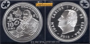 Espagne 2013 10 Euro BE Miguel de Cervantes 10000 Exemplaires + Certificat Spain - Imagen 1 de 2