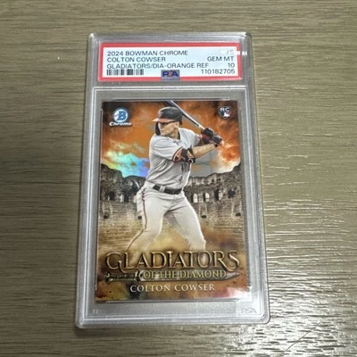 2024 Bowman Chrome Colton Cowser Gladiators Of The Diamond Orange /25 PSA 10 - Image 1 of 2