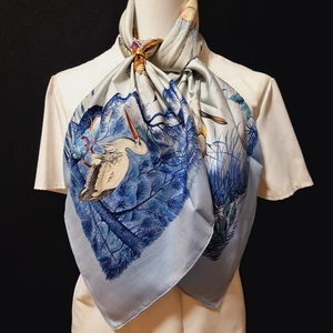 RARO VINTAGE HERMES Bufanda de Seda "Halt en Camargue" Carre 90 por Robert Dallet - Imagen 1 de 15