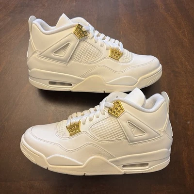 Air Jordan 4 Retro Metálico Dorado 2024 Mujer Talla 11.5W/10M AQ9129-170 Foto 1 de 4