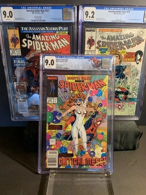 CGC Graded Comic book lot - Of X 3  TODD McFarlane COVERS MARVEL COMICS 1986 - Image 1 of 4