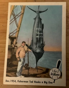 1959 Fleer Ted Williams Baseballkarte # 54 Fischer Ted Hooks eine große - Bild 1 von 2