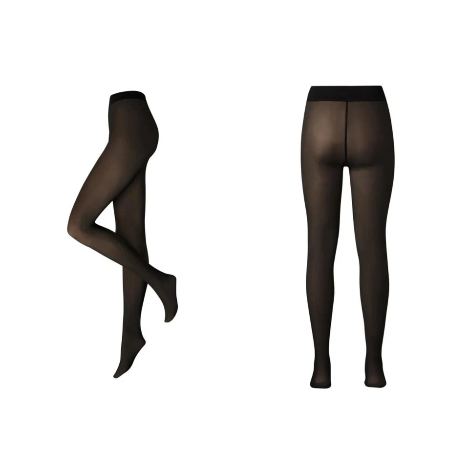 Thermo Srumpfhose mit Nude Innenseite Esmara Schwarz - Bild 1 von 3