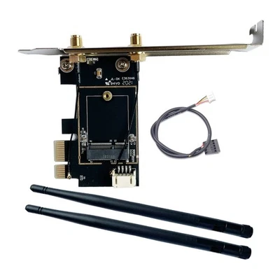 Scheda adattatore PCIE WiFi Card M2 NGFF convertitore Bluetooth per desktop Wi-Fi5789 - Immagine 1 di 4