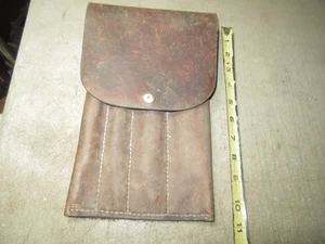 Vtg Millers Falls chisel set of 4 w/user made leather pouch Permaloid handles - Picture 1 of 24