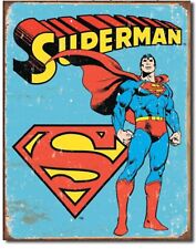 Superman Retro Metal Tin Sign DC Comics Justice League Home Bar Wall #1335