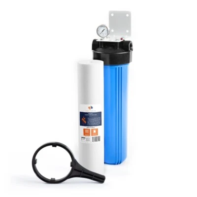 Big Blue 20" Whole House Water Filter System (1"Port)+ Bracket+20"x4.5" Sediment - Image 1 of 4