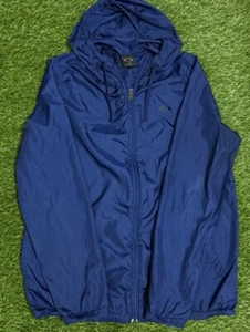 Oakley Mens Lightweight Blue Windbreaker Jacket Size L  Full Zip Hooded - Picture 1 of 5