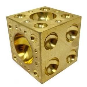 Brass Dapping Block Jewellery Making Forming Doming Tool Small 63mm with 65 Dome - Picture 1 of 2