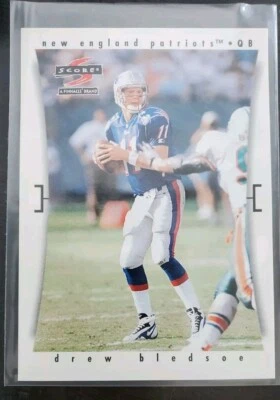 1997 Score #NNO Drew Bledsoe HOF New England Patriots Promo Card MINT - Image 1 of 2