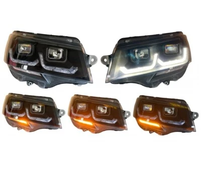 Scheinwerfer für VW T6.1 Facelift ab Bj 10/2019 schwarz dynamischer LED Blinker - Bild 1 von 4