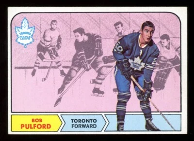 1968-69 TOPPS NHL HOCKEY #129 Bob Pulford NM Toronto Maple Leafs Card - Image 1 of 2