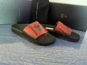100% AUTHENTIC GIUSEPPE ZANOTTI SPURGLE POOL SLIDE GERANIO SZ 43(10US) NEW ITALY - Picture 1 of 6