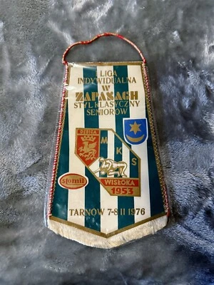 BANDERÍN POLACO VINTAGE 1976 ZAPAACH DEBICA STOMIL MKS WISTOKA 1953 POLONIA Foto 1 de 4