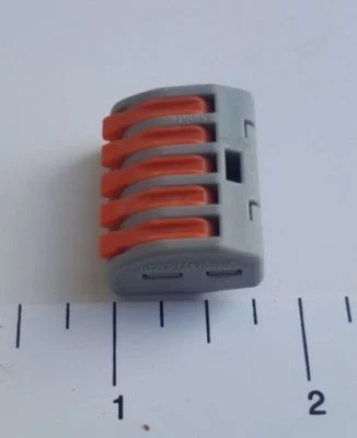 XFITTING 100 PCS, 222 REUSABLE TERMINAL BLOCK LEVER HOME WIRE CONNECTOR - 5 WAY