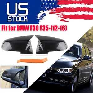 2x Carbon Fiber Side Mirror Cover Cap Housing for BMW 3 Series F30 F31 320i 328i - Bild 1 von 9