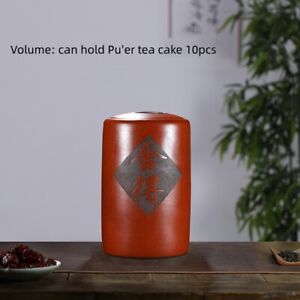 Full Handmade Tea Canister For Pu'er Tea Cake Sealed Jar With Lid Yixing Zisha