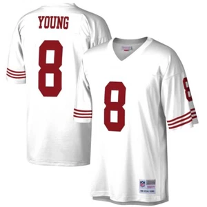 San Francisco 49ers Steve Young #8 Mitchell & Ness White 1990 NFL Legacy Jersey - Picture 1 of 10