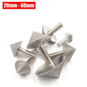 Cabezal de molienda de piedra vidrio biselado cono de diamante electrochapado 20-60 mm - Imagen 1 de 4