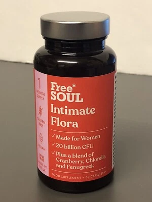 FREE SOUL Women Probiotics 20 billion CFU-15000Mg Women's Intimate Flora 60 Caps