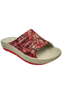 Skechers Women's GO Recover Washable Slide Sandals Natural/Coral - Picture 1 of 3