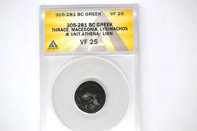 Ancient Greece: Thrace,Macedonia, Lysimachos 305-281 BC. AE (19mm). ANACS VF-25. - Image 1 of 4