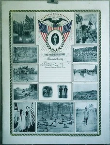 THE SOLDIERS RECORD original U S Army BROADSIDE *DISCOUNTED 70% mounted on linen - Picture 1 of 3