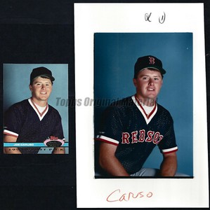 Joe Caruso Red Sox 1992 Topps Stadium Club Original Extra Photo 5x8 Vault Proof