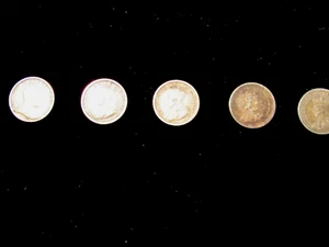 Five Canandian nickels silver - Picture 1 of 6
