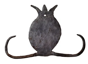 Handcrafted Wrought Iron Skewer Holder Colonial Primitive Pineapple Farmhouse - Picture 1 of 13