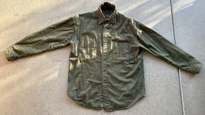 Camisa De Colección St. John’s Bay Franela a Cuadros Forrada Verde Abotonada 2 Bolsillos Talla M Foto 1 de 4