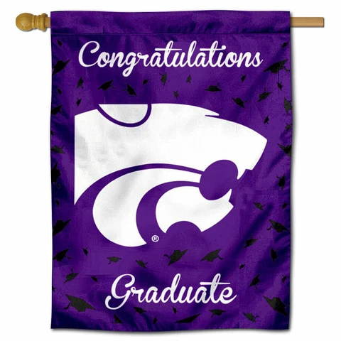 Kansas State University Graduation Gift Decorative Flag Cover