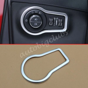 Cubierta de interruptor de faros cromada mate para Jeep Compass 2017-2023 accesorios - Imagen 1 de 6