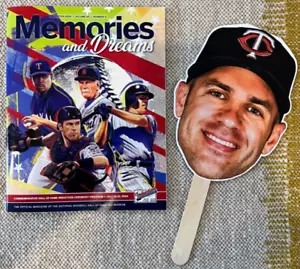 Joe Mauer 2024 Baseball HOF Induction Day Program Stamped/ Postmarked & Face Fan - Picture 1 of 4