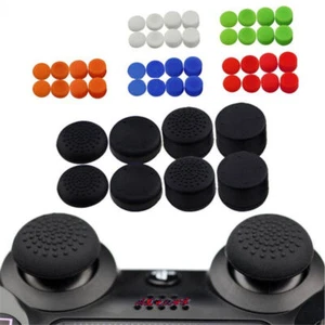 8pcs Black Silicone Thumb Stick Grip Cover Caps For PS4 & Xbox One Controler - - Picture 1 of 17