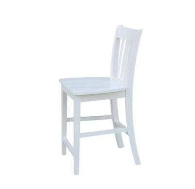 International Concepts Counter Stool Hardwood Construction 24" H Pure White - Image 1 of 2