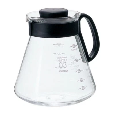 Servidor de café de cocina de vidrio V60 para verter sobre jarra - caja fuerte para microondas - 800 ml - negro Foto 1 de 4