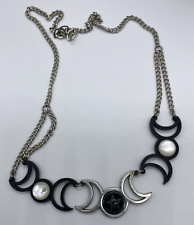 USED Alchemy Gothic Tres Lunae Necklace P877 Moon Goth Wiccan Pagan Witch Pewter