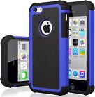 For iPhone 5C SE 6 6S 8 7 Plus X Heavy Duty Phone Case Cover + Screen Protector
