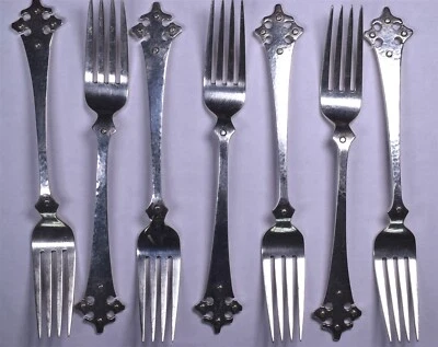 12 вилок с узором крестоносца для Cartier Old Newbury Sterling - Изображение 1 из 4