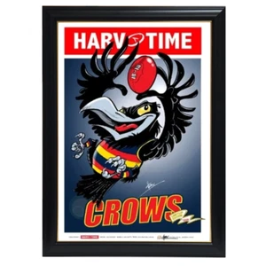 Adelaide Crows, Mascot Harv Time Print Framed - Picture 1 of 1
