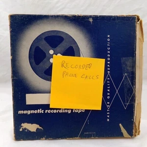 Vtg Reel to Reel Tape of Recorded Telephone Calls - Picture 1 of 2