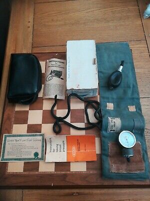Vintage Tycos Pocket Aneroid Sphygmomanometer Blood Pressure Monitor + Box &Case • 19.99£