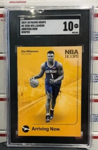ZION WILLIAMSON 2019-20 PANINI NBA HOOPS WINTER ARRIVING NOW ROOKIE RC SGC 10 - Foto 1 di 2